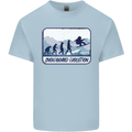 Snowboarding Evolution Funny Snowboarder Kids T-Shirt Childrens Light Blue