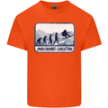 Snowboarding Evolution Funny Snowboarder Kids T-Shirt Childrens Orange