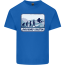 Snowboarding Evolution Funny Snowboarder Kids T-Shirt Childrens Royal Blue