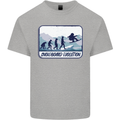 Snowboarding Evolution Funny Snowboarder Kids T-Shirt Childrens Sports Grey