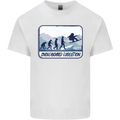 Snowboarding Evolution Funny Snowboarder Kids T-Shirt Childrens White