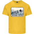 Snowboarding Evolution Funny Snowboarder Kids T-Shirt Childrens Yellow