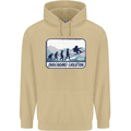 Snowboarding Evolution Funny Snowboarder Mens 80% Cotton Hoodie Sand