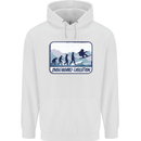 Snowboarding Evolution Funny Snowboarder Mens 80% Cotton Hoodie White