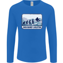 Snowboarding Evolution Funny Snowboarder Mens Long Sleeve T-Shirt Royal Blue