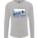 Snowboarding Evolution Funny Snowboarder Mens Long Sleeve T-Shirt Sports Grey
