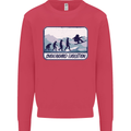 Snowboarding Evolution Funny Snowboarder Mens Sweatshirt Jumper Heliconia