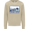 Snowboarding Evolution Funny Snowboarder Mens Sweatshirt Jumper Sand
