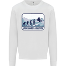 Snowboarding Evolution Funny Snowboarder Mens Sweatshirt Jumper White