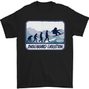 Snowboarding Evolution Funny Snowboarder Mens T-Shirt Cotton Gildan Black