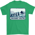 Snowboarding Evolution Funny Snowboarder Mens T-Shirt Cotton Gildan Irish Green