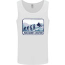 Snowboarding Evolution Funny Snowboarder Mens Vest Tank Top White