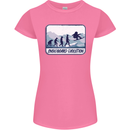 Snowboarding Evolution Funny Snowboarder Womens Petite Cut T-Shirt Azalea