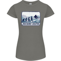 Snowboarding Evolution Funny Snowboarder Womens Petite Cut T-Shirt Charcoal