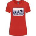 Snowboarding Evolution Funny Snowboarder Womens Wider Cut T-Shirt Red
