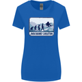 Snowboarding Evolution Funny Snowboarder Womens Wider Cut T-Shirt Royal Blue