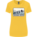 Snowboarding Evolution Funny Snowboarder Womens Wider Cut T-Shirt Yellow