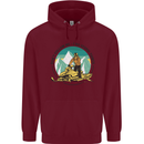 Snowmobile Dont Follow Me Funny Childrens Kids Hoodie Maroon