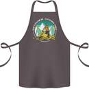 Snowmobile Dont Follow Me Funny Cotton Apron 100% Organic Dark Grey