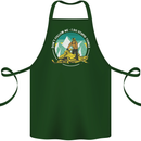 Snowmobile Dont Follow Me Funny Cotton Apron 100% Organic Forest Green
