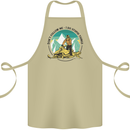 Snowmobile Dont Follow Me Funny Cotton Apron 100% Organic Khaki