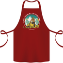 Snowmobile Dont Follow Me Funny Cotton Apron 100% Organic Maroon