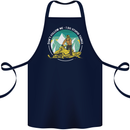 Snowmobile Dont Follow Me Funny Cotton Apron 100% Organic Navy Blue