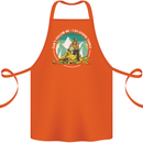 Snowmobile Dont Follow Me Funny Cotton Apron 100% Organic Orange