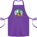 Snowmobile Dont Follow Me Funny Cotton Apron 100% Organic Purple