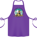 Snowmobile Dont Follow Me Funny Cotton Apron 100% Organic Purple