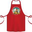 Snowmobile Dont Follow Me Funny Cotton Apron 100% Organic Red