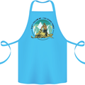 Snowmobile Dont Follow Me Funny Cotton Apron 100% Organic Turquoise
