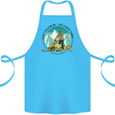 Snowmobile Dont Follow Me Funny Cotton Apron 100% Organic Turquoise