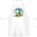 Snowmobile Dont Follow Me Funny Cotton Apron 100% Organic White