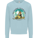 Snowmobile Dont Follow Me Funny Kids Sweatshirt Jumper Light Blue