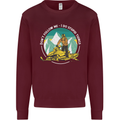 Snowmobile Dont Follow Me Funny Kids Sweatshirt Jumper Maroon