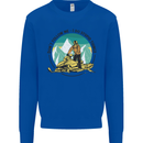 Snowmobile Dont Follow Me Funny Kids Sweatshirt Jumper Royal Blue