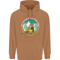 Snowmobile Dont Follow Me Funny Mens 80% Cotton Hoodie Caramel Latte