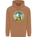 Snowmobile Dont Follow Me Funny Mens 80% Cotton Hoodie Caramel Latte
