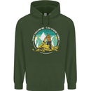 Snowmobile Dont Follow Me Funny Mens 80% Cotton Hoodie Forest Green