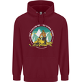 Snowmobile Dont Follow Me Funny Mens 80% Cotton Hoodie Maroon