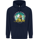 Snowmobile Dont Follow Me Funny Mens 80% Cotton Hoodie Navy Blue