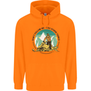 Snowmobile Dont Follow Me Funny Mens 80% Cotton Hoodie Orange