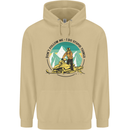 Snowmobile Dont Follow Me Funny Mens 80% Cotton Hoodie Sand