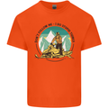 Snowmobile Dont Follow Me Funny Mens Cotton T-Shirt Tee Top Orange