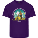 Snowmobile Dont Follow Me Funny Mens Cotton T-Shirt Tee Top Purple