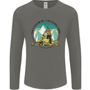 Snowmobile Dont Follow Me Funny Mens Long Sleeve T-Shirt Charcoal