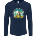 Snowmobile Dont Follow Me Funny Mens Long Sleeve T-Shirt Navy Blue