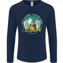Snowmobile Dont Follow Me Funny Mens Long Sleeve T-Shirt Navy Blue
