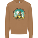 Snowmobile Dont Follow Me Funny Mens Sweatshirt Jumper Caramel Latte